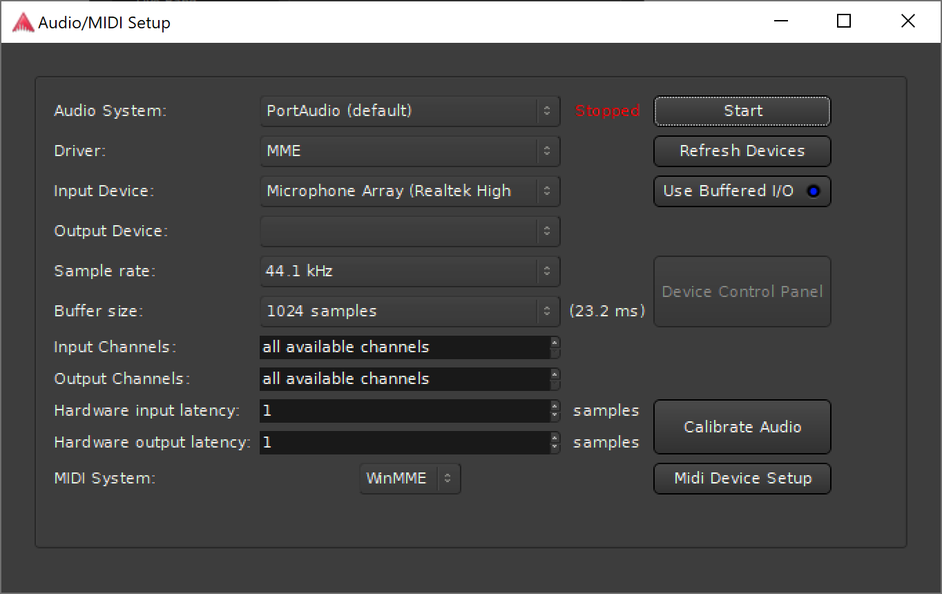 Module settings. Audio Midi Setup. Audio settings. Midi Audio Setup для Windows. Focusrite настроить Buffer Size.